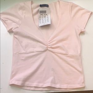 Light pink brandy Melville Gina top
